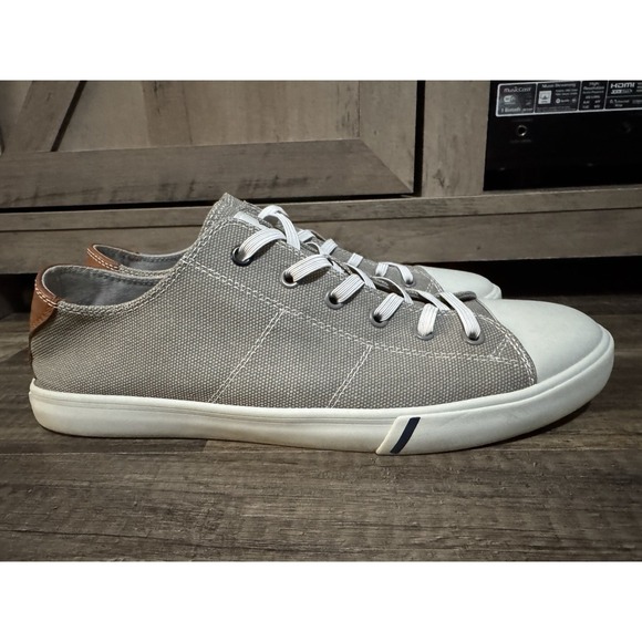 Johnnie-O Sail Away Men's Size‎ 11 M Gray US Shoes Boating Sneaker Stretch Laces - Picture 1 of 13